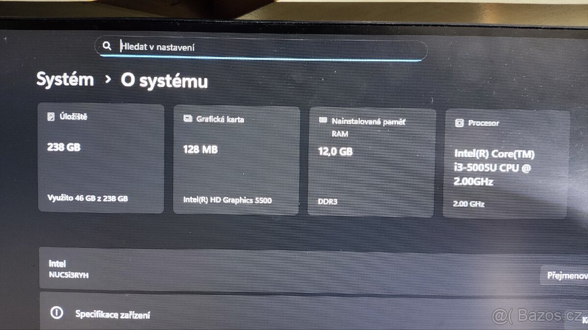 Intel Nuc i3/12Gb - 9