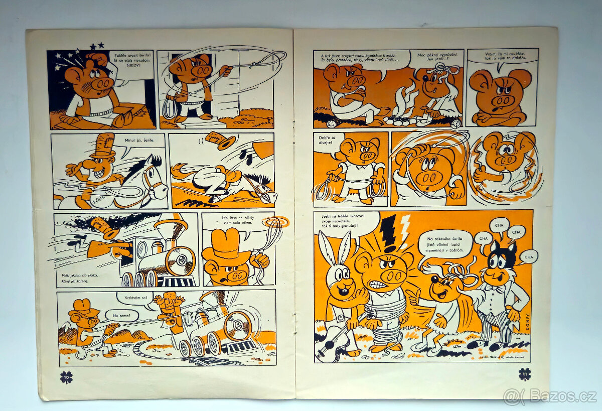 Čtyřlístek č.4 - Na divokém západě - Original 1969 - 9