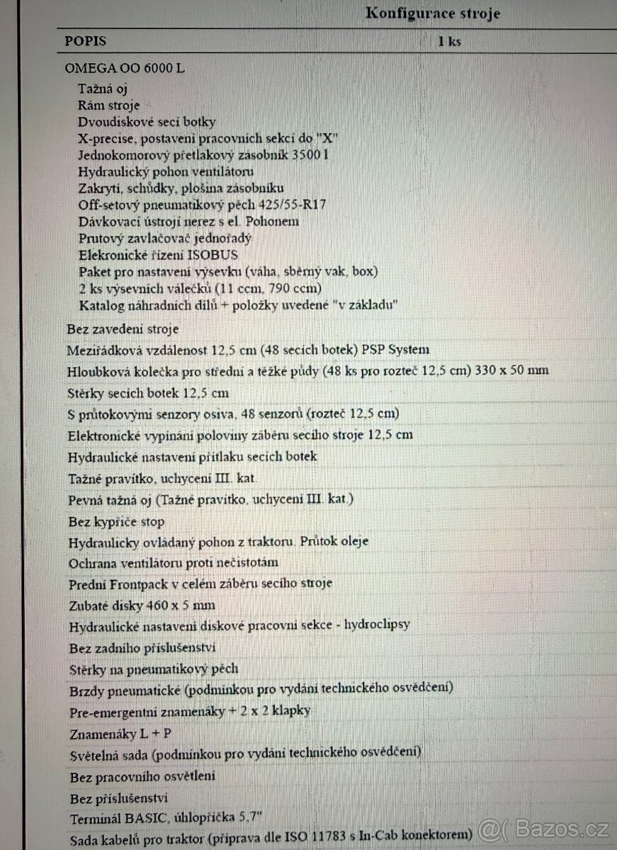 Secí stroj Bednar OMEGA OO 6000 L - 9