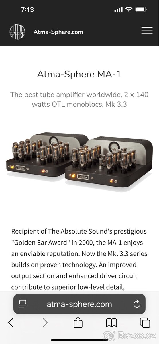 HI END. ATMASPHERE. M1. OTL. AMPLIFIERS. USA - 9