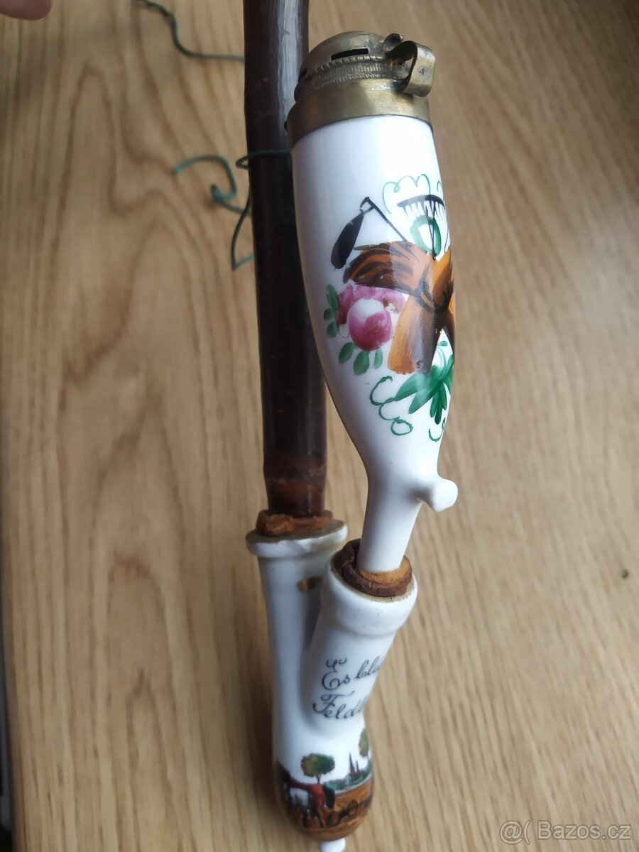 Staré porcelánové fajfky 54cm a 31cm - 9