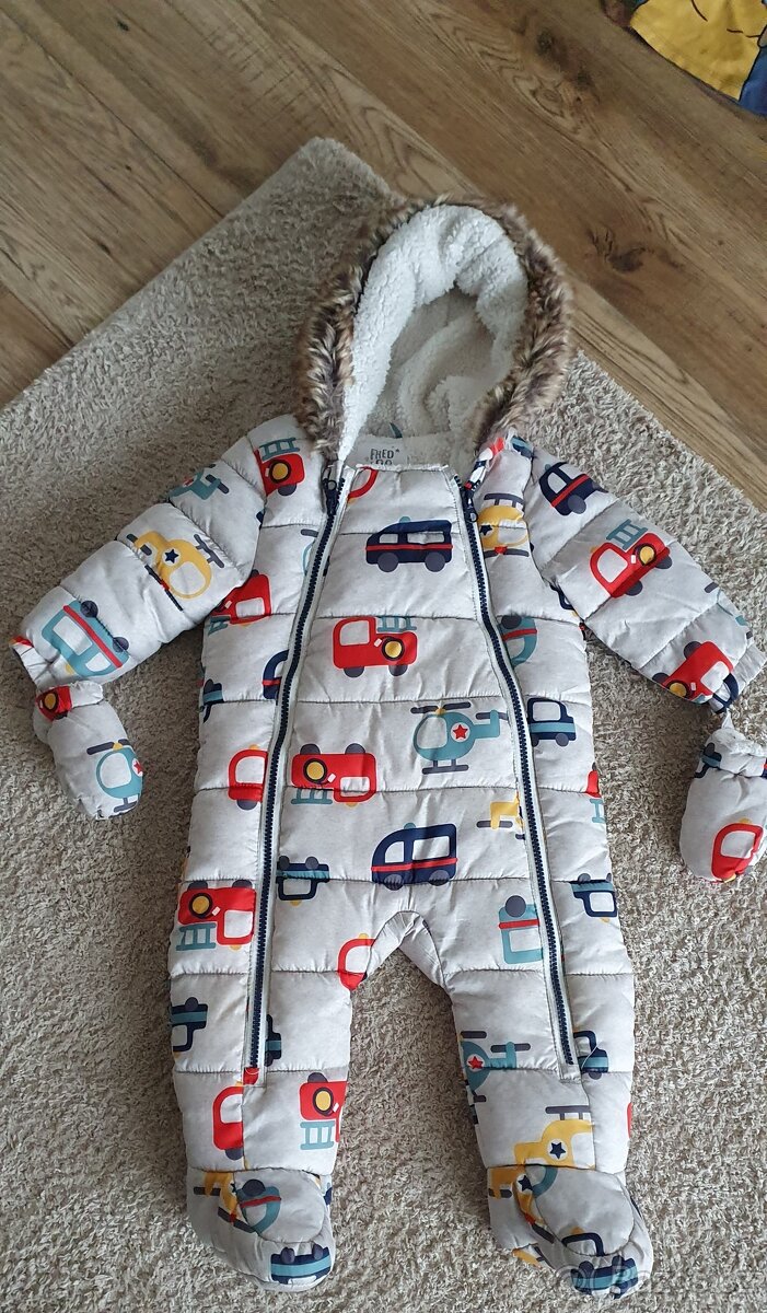 Dětské teplé oblečení- velikost 62-80 - 9