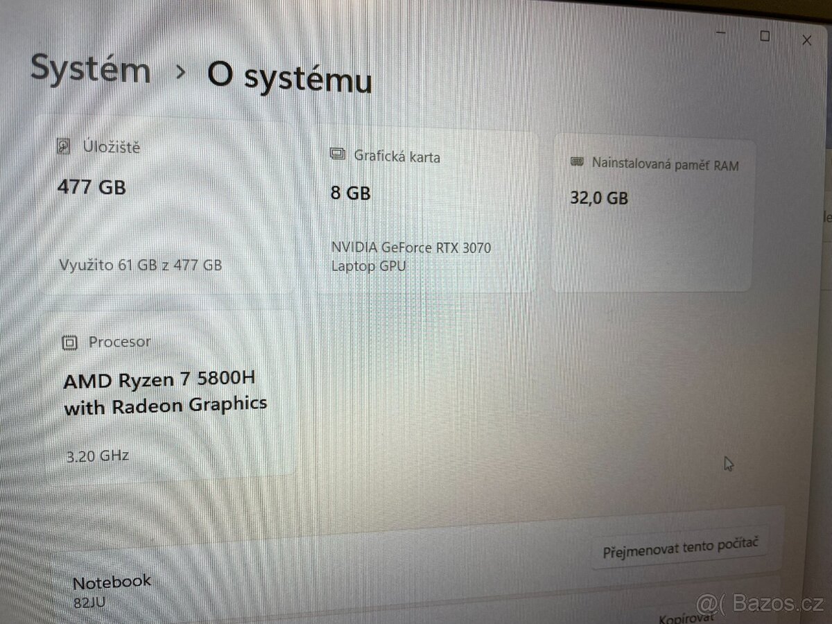 Lenovo Legion 5 | RTX3070 | 5800H | 32GB RAM | RGB - 9