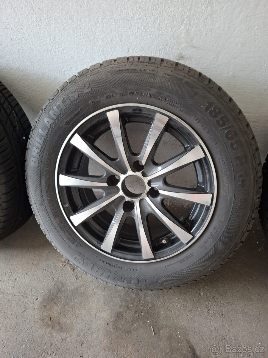 Prodám letní kola s elektrony – 185/65 R14 - 9