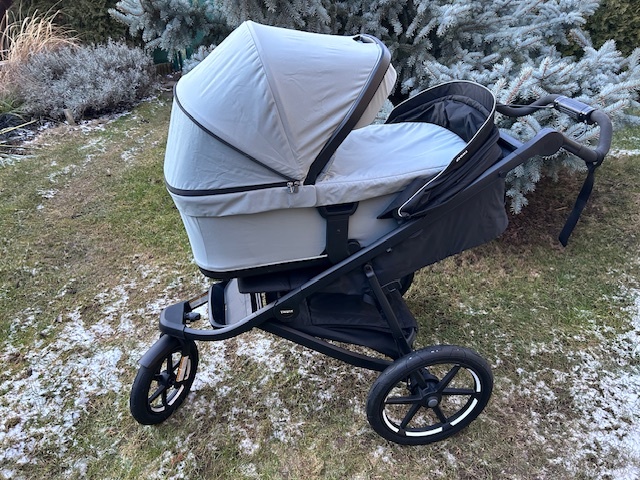 Thule Urban Glide 3 Black + hluboká korbička + pláštěnka - 9