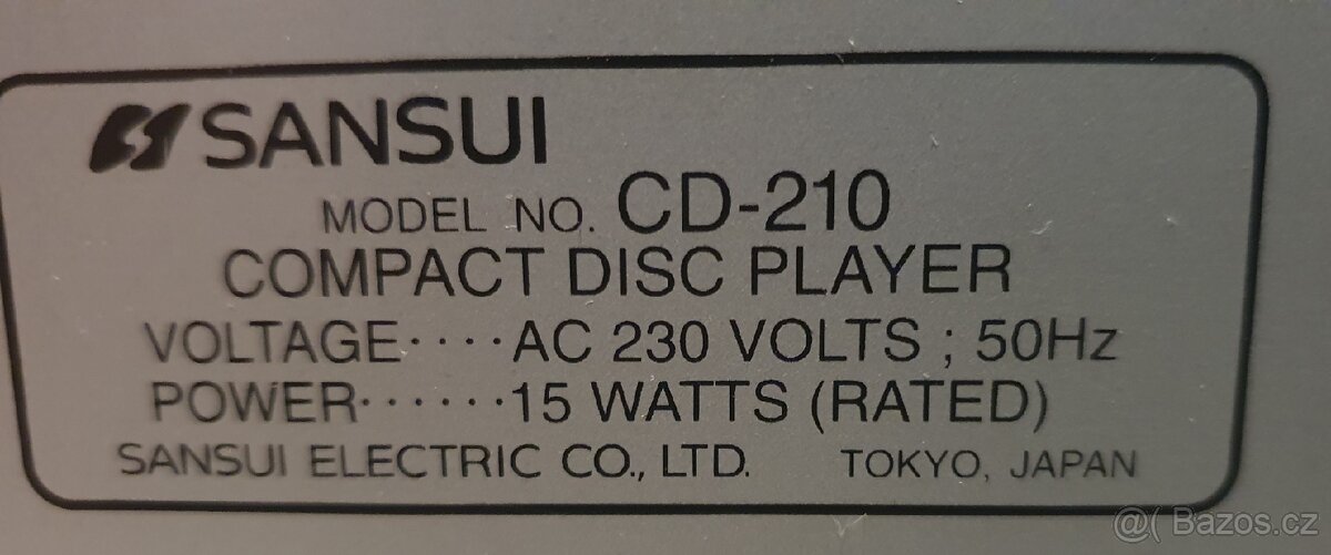 COMPACT DISK PLAYER-SANSUI CD-210. Výborný stav | Brno - 9