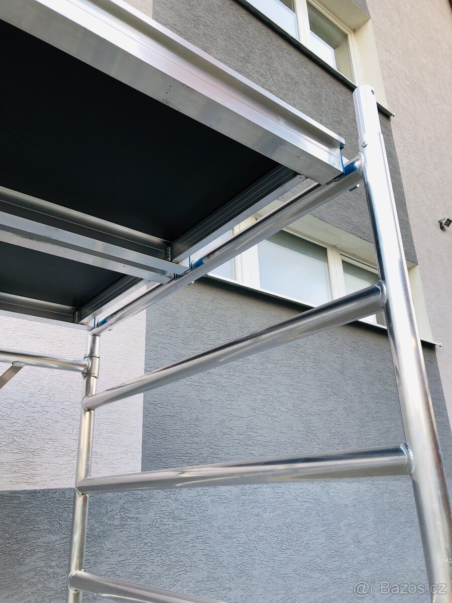 Pojízdné hliníkové lešení. AL 135 z Nástavbou - ZESÍLENÉ - 9