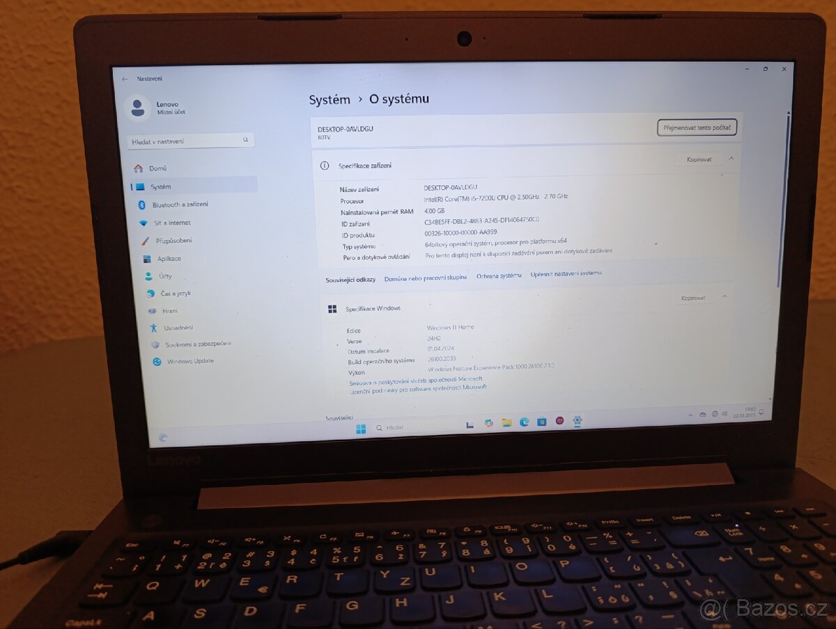 Notebook Lenovo 310 - 15IKB na náhradní díly nebo k opravě - 9