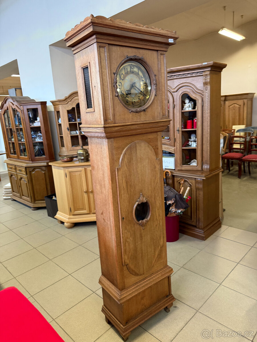 Anglické dubové podlahové bicí hodiny - 9