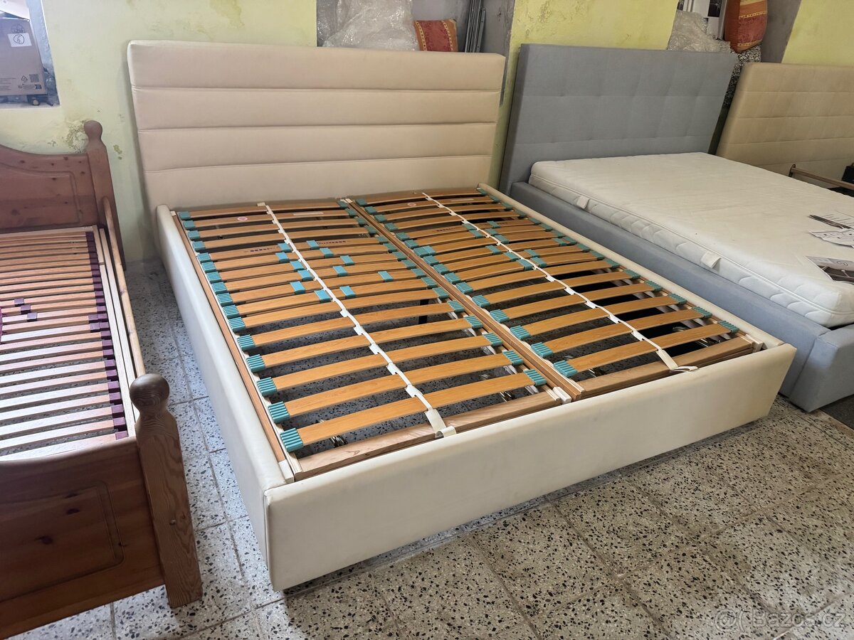 AKCE NOVÁ Kožená postel-letiště 180x200 komplet - 9