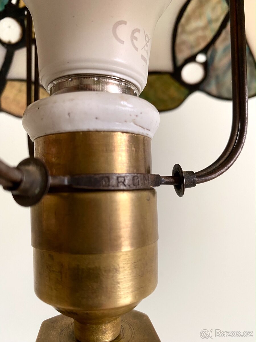Starožitná stolní lampa ve stylu Art Deco Tiffany - 9