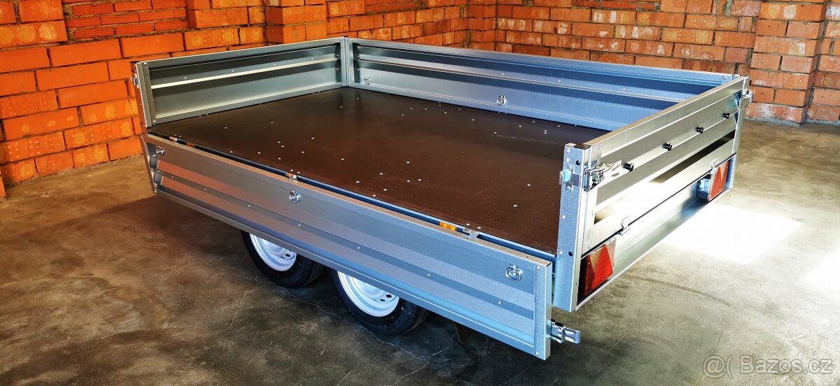Přívěsný vozík 250x142x35 kola pod 2x750 kg - 9