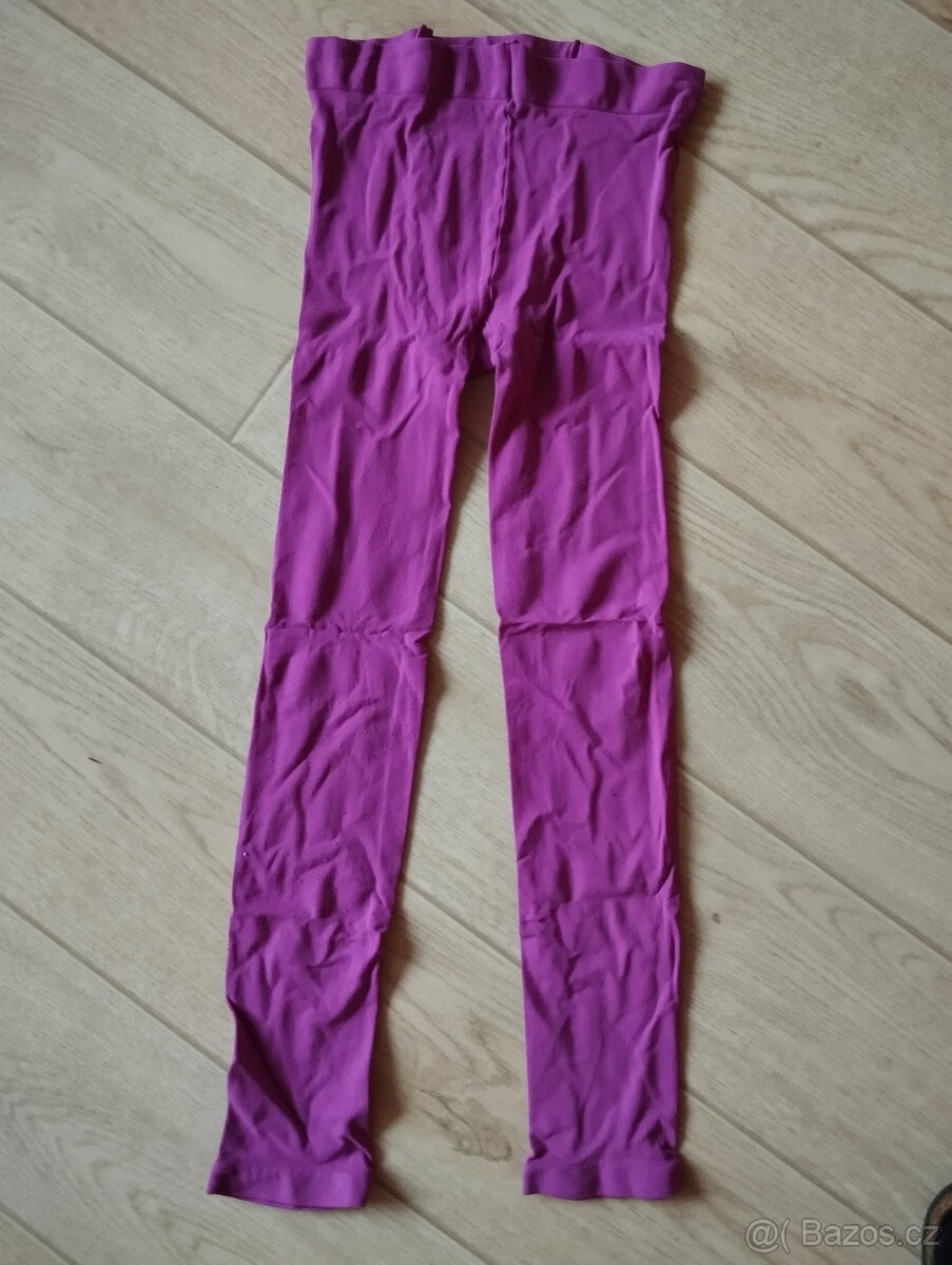 Punčocháče 140-158, ponožky v.43,legíny,koupací čepice,ťapky - 9