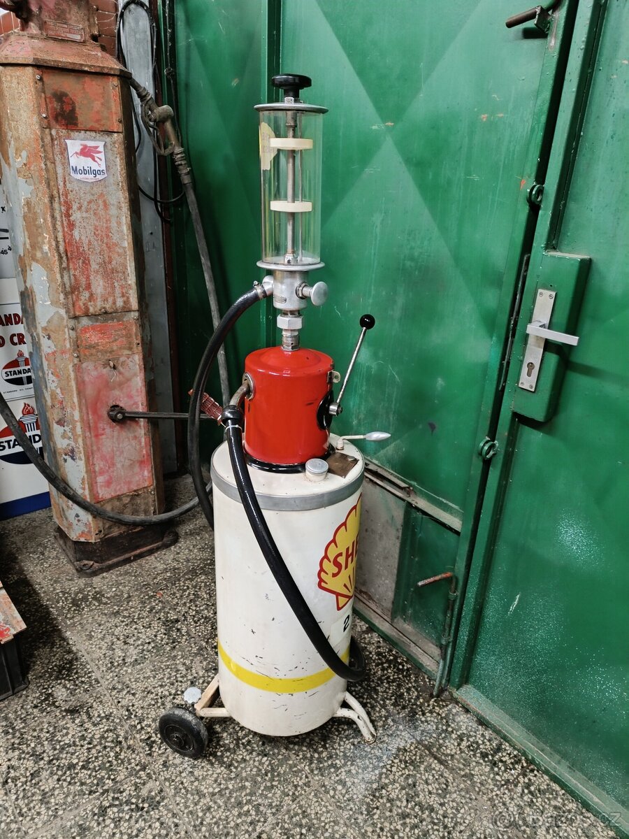 Benzínový stojan, čerpací vozík Shell 1960, dekorace - 9