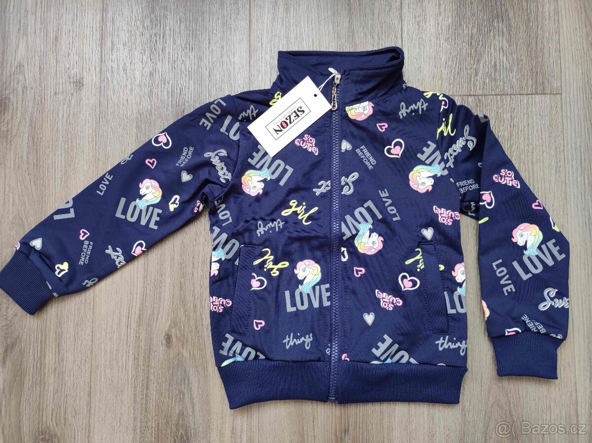Dívčí slabá mikina koně, kočička, koníci nová - 9