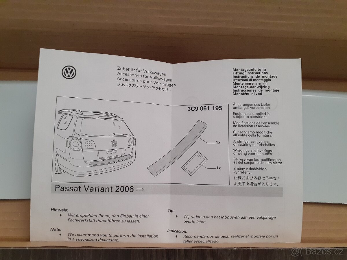 Ochranná lišta zadního nárazníku Vw Passat Variant 3C9 - 9