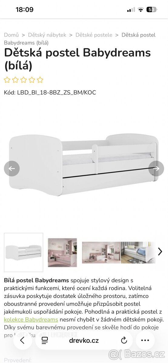 Dětská postel Babydreams - 9