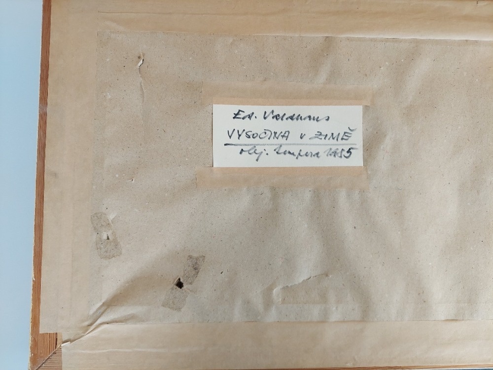 Eduard Valdhans - Vysočina v zimě 1985, obří olejová tempera - 9