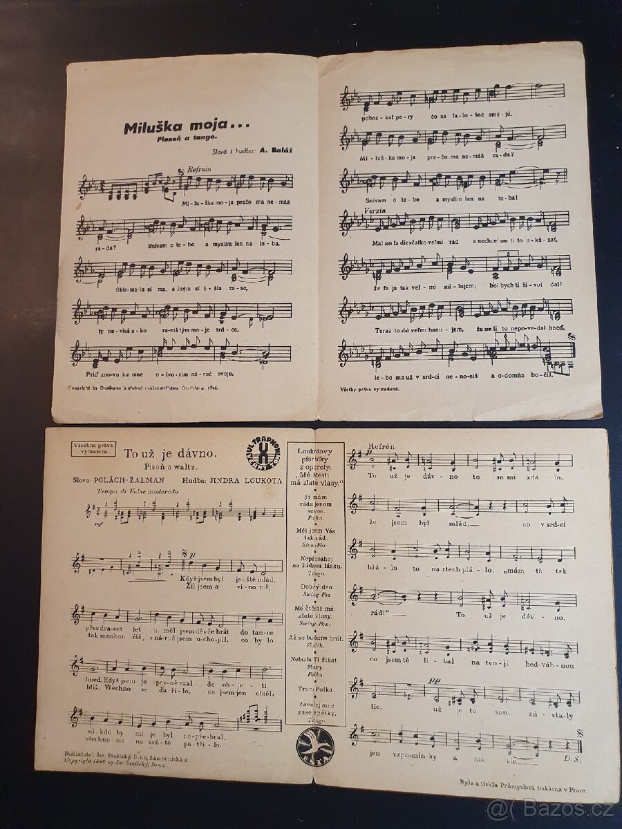 Sběratelské notové dvojlisty - 9