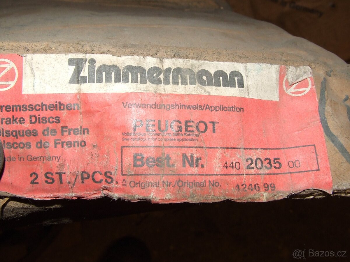 Prodám brzdové kotouče Renault + Peugeot - 9