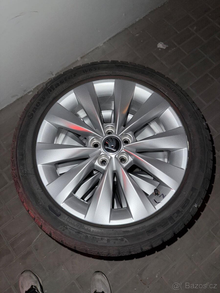 R16 Originál Alu Škoda Zimní 🥶5x100 TOP STAV ❗️Fabia, Rapid - 9