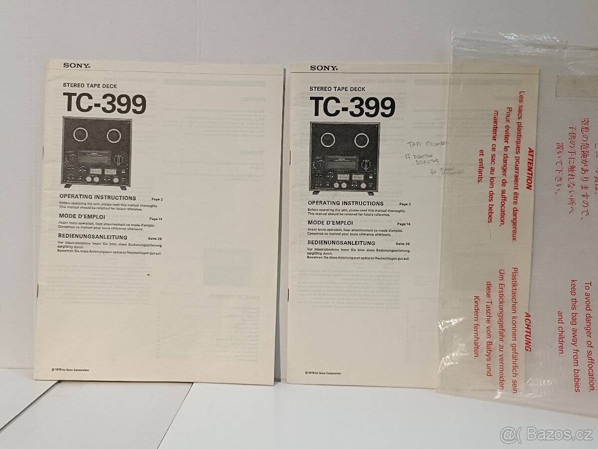SONY TC-399 + doplňky - 9