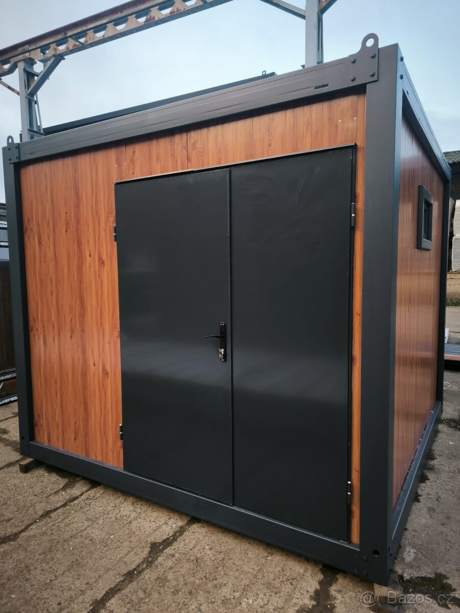 stavební buňka 3 x 3 metry dřevodekor IHNED - 9