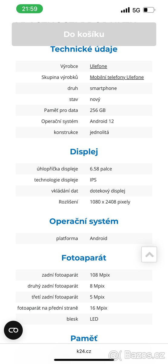 Ulefone Power Armor 19 256gb top stav - 9