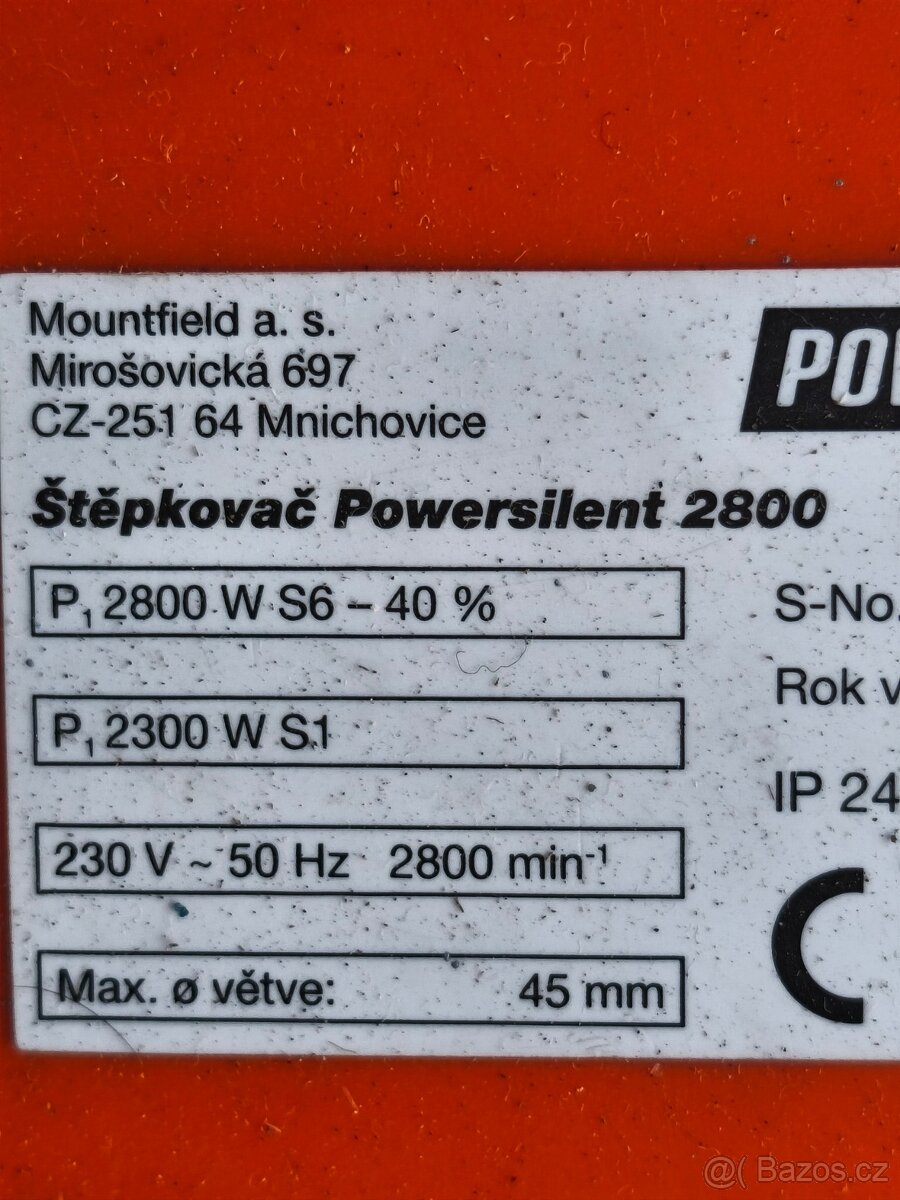 Prodám elektrický Válcový drtič Powersilent 2800 W. - 9