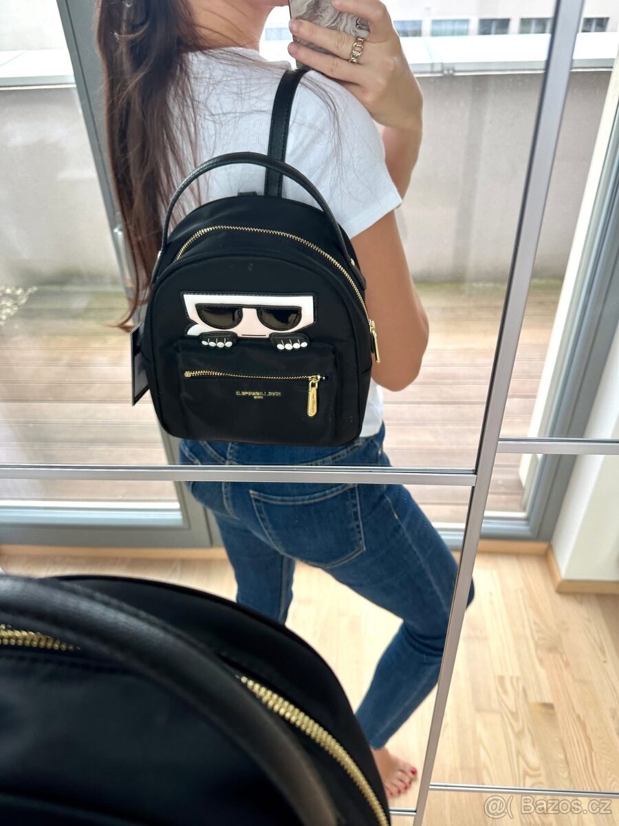 KARL LAGERFELD KRÁSNÝ BATOH MALÍ - 9