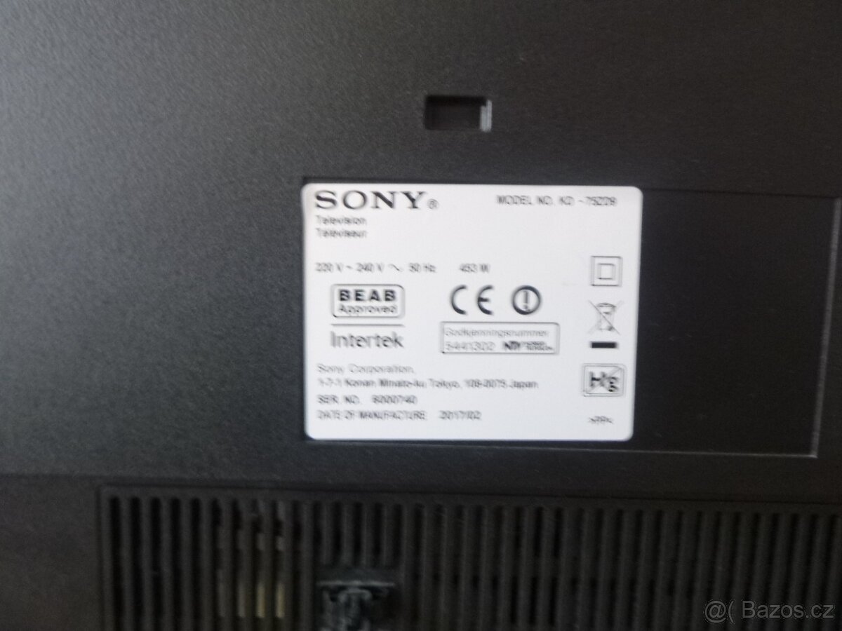 3D, 4K, HDR tv SONY KD-75ZD9 + ZDARMA SONY SWF, BD, VHS - 9