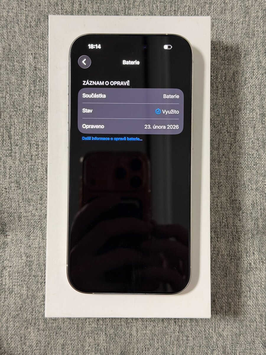 iPhone 15 Pro 128GB Bílý, Baterie 100% - 9