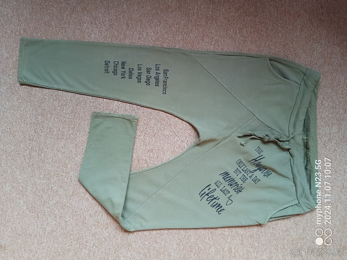 Harémky - nasrávačky - baggy "khaki" - 9