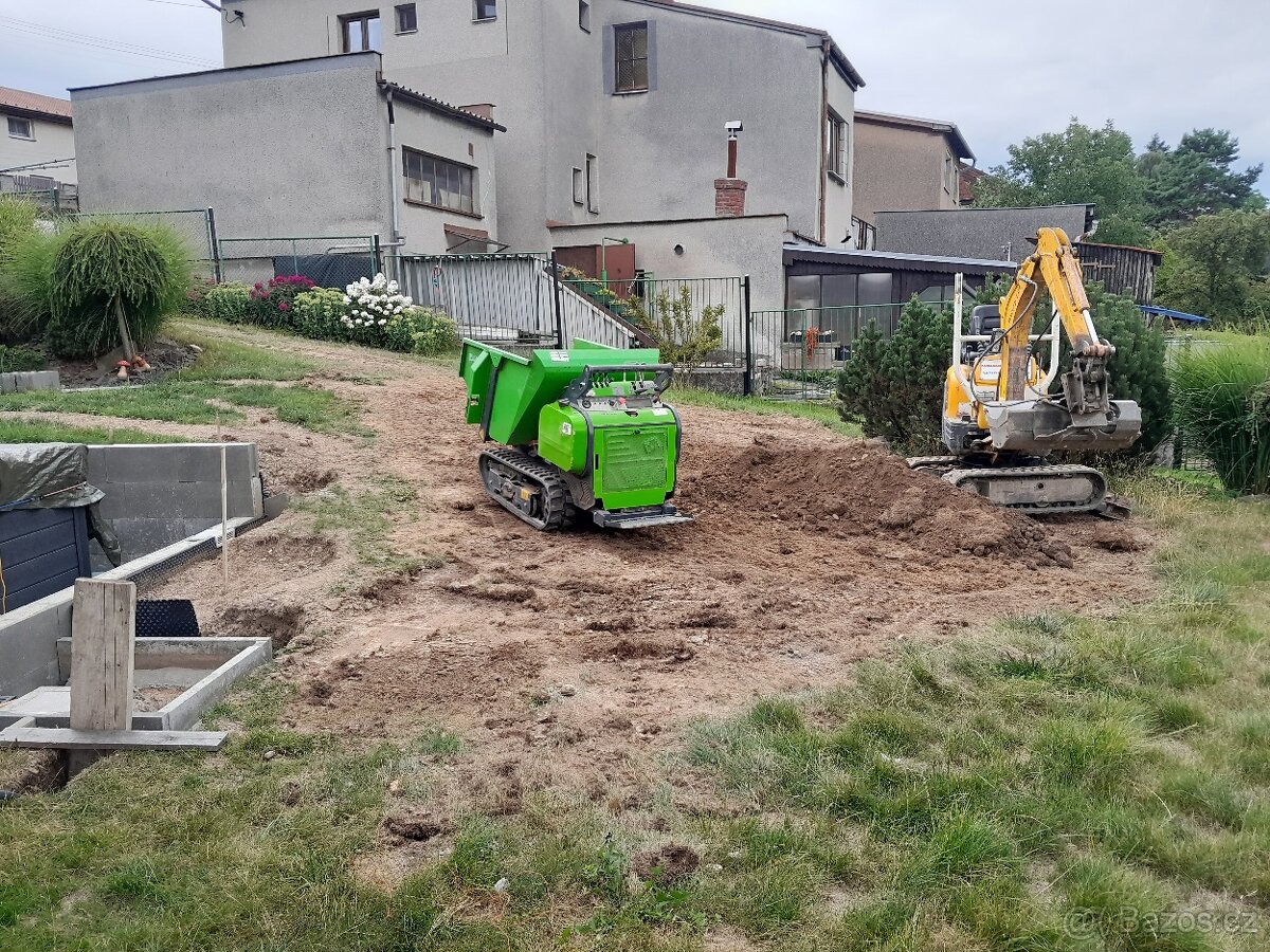 Kanalizace -Zemní a vykopové práce,vrtaní na sloupky 30cm ši - 9