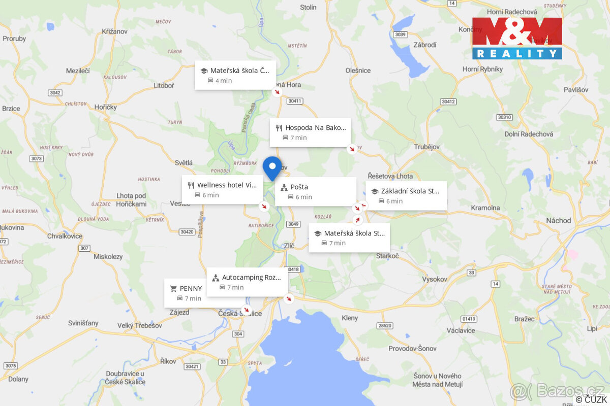 Prodej pozemku k bydlení, 1547 m², Žernov, ul. Žernov - 9