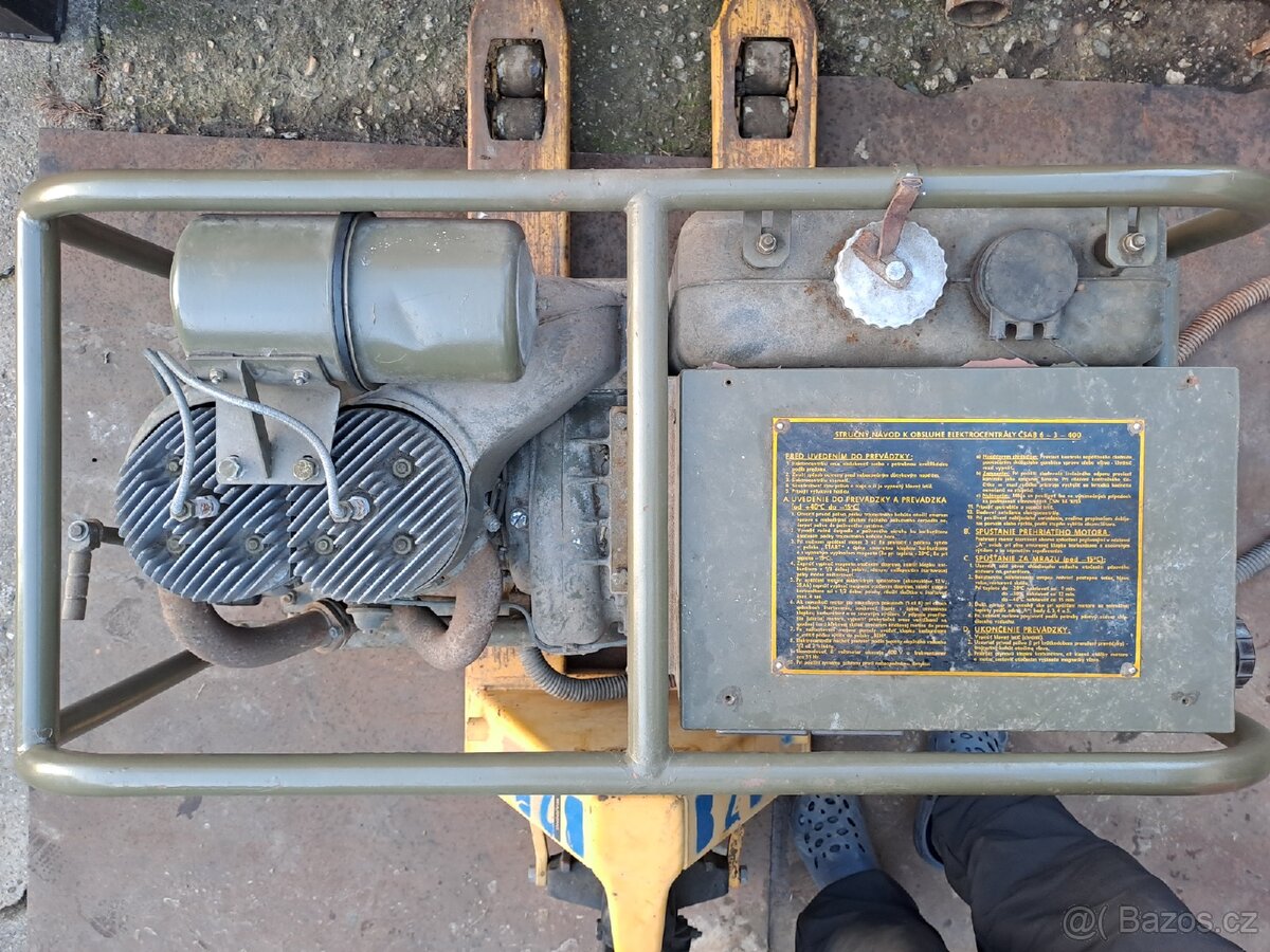 Elektrocentrála vojenská 6kW el. startér generátor - 9