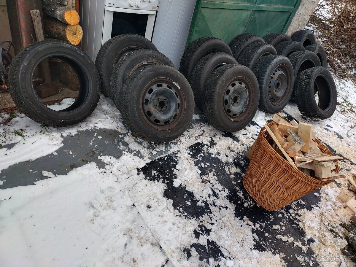 Prodám zimní pneu 15 i 16 vzorek 4,5 až 6,5 mm - 9