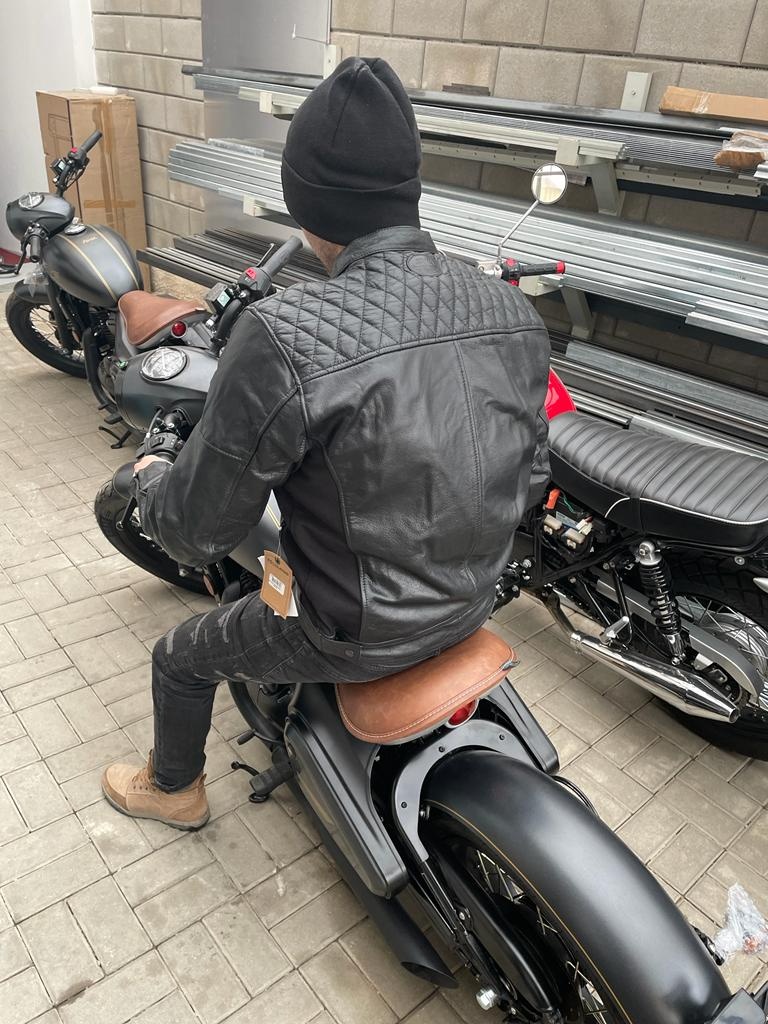 Prodám novou retro koženou moto bundu JAWA - 9