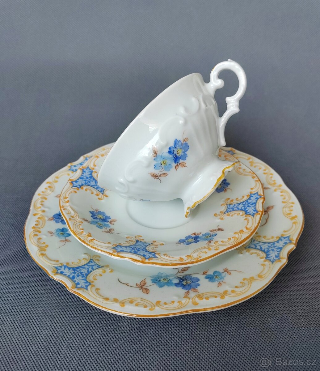 Starožitná porcelánová čajová sada od Schumann Porzellan - 9