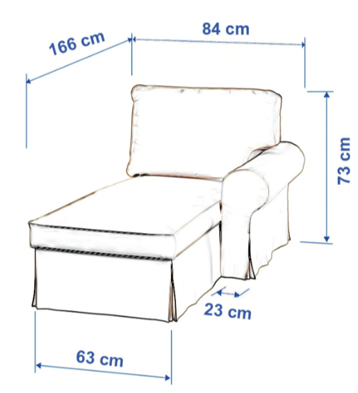 Lenoška s opěrkou IKEA EKTORP - 9