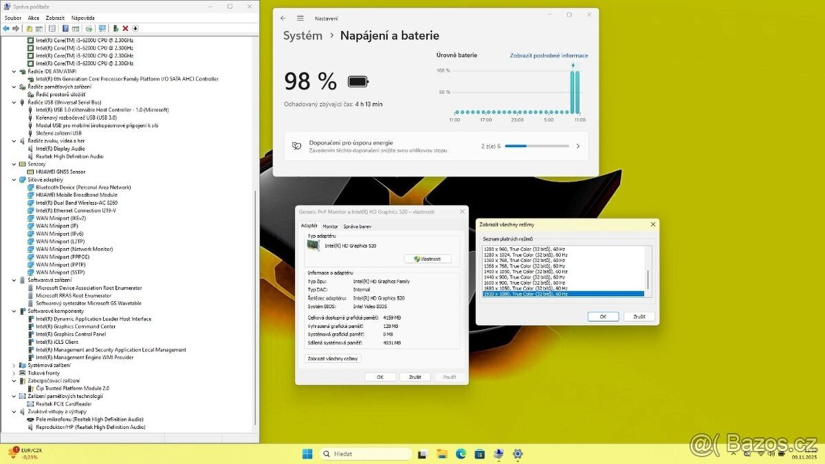 LENOVO L460 /i5-6200/8GB/SSD256GB/FULLHD IPS/WIN11/ZÁRUKA - 9