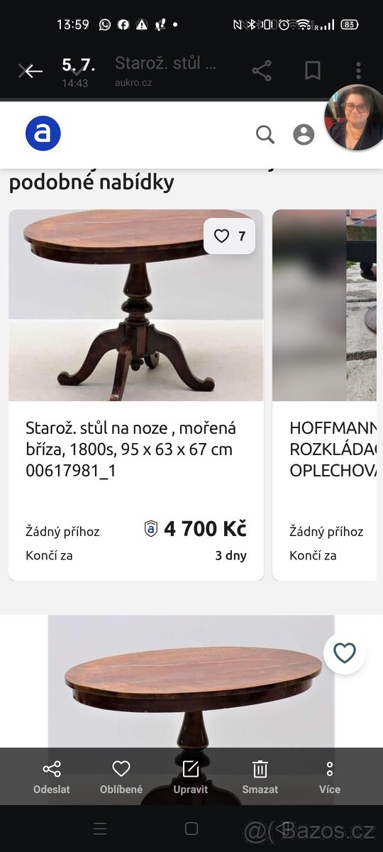 Dřevěný rozkládací stůl Nymburk - 9