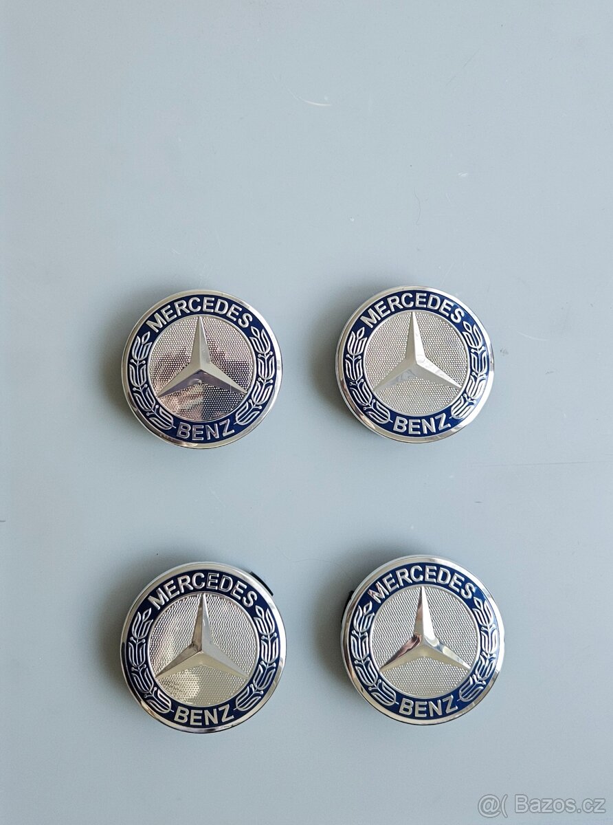 Středové krytky kol Mercedes, 75 mm - 9