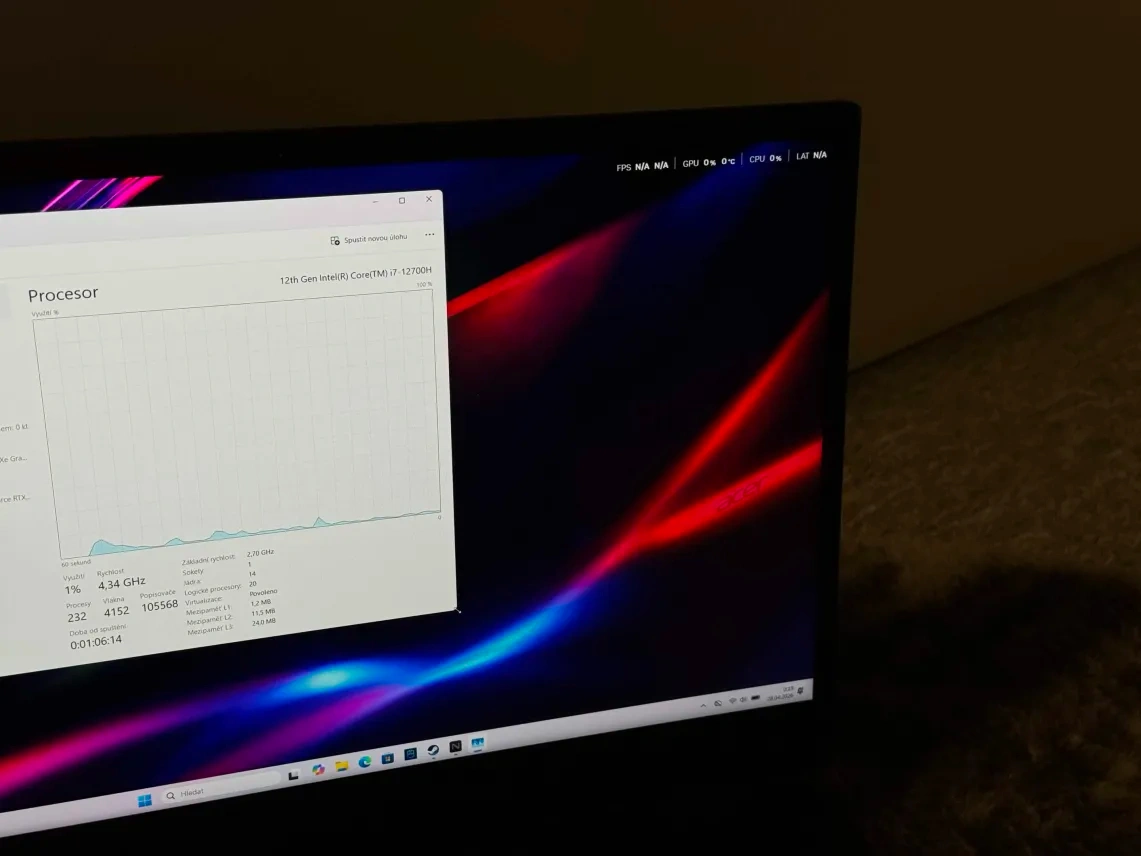 Herní notebook Acer Nitro 5 RTX 3070 Ti - 9