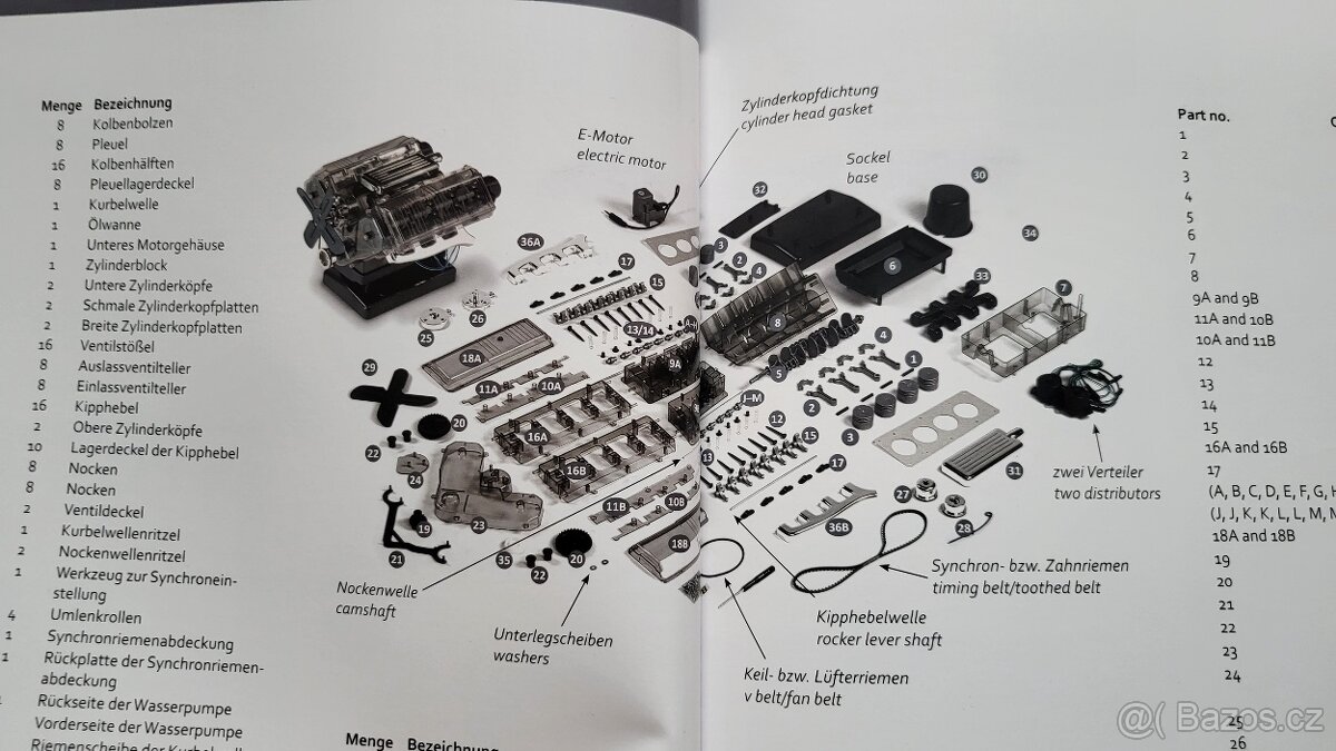 Franzis maketová stavebnice motoru V8 v měřítku 1:3 a zvuk - 9