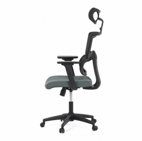 Kancelářská židle, houpací mechanismus, šedá síťovina, B1025 - 9