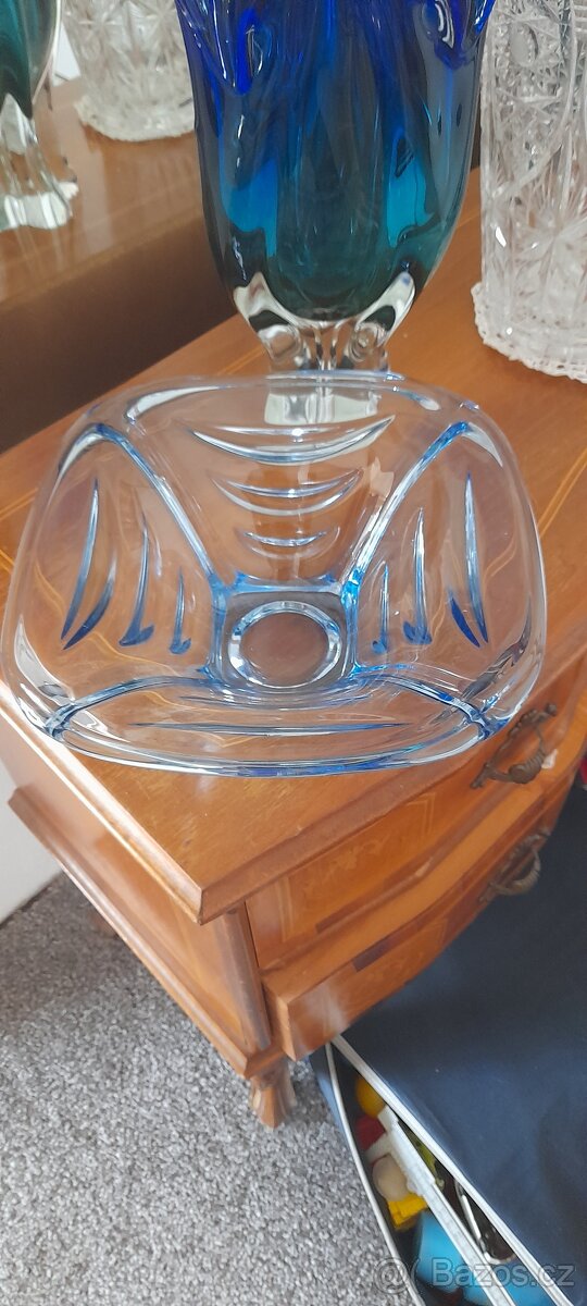 Skleněná mísa Václav Hanuš, draperie - 9