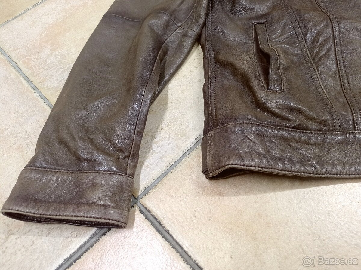 Kožená bunda Massimo Dutti - XL - jako nová - 9