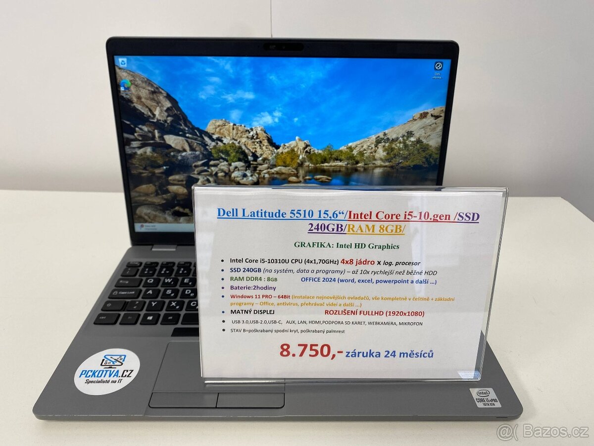 Dell Latitude 5510 15,6“/Intel Core i5-10.gen /SSD 240GB/RAM - 9