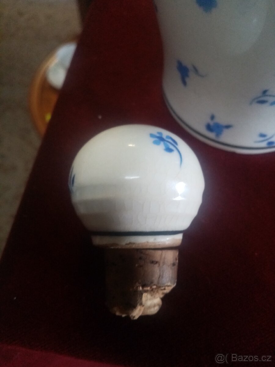 Starožitná keramická glazurovaná karafa - 9